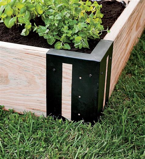 metal corner brackets for raised beds|stacking corners for raised bed.